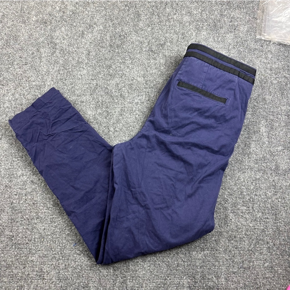 G/FORE Women’s Blue Cropped Black side stripe Straight Leg Pants size: 10